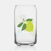Canette de verre avec design citron/citron vert (Verso)