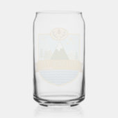 Canette en verre : Badge NY en plaque de lac (Verso)