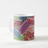 Canettes à ruban de Noël Café Mug (Devant gauche)