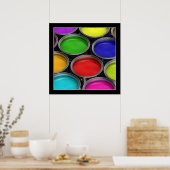 Canettes colorées - Poster (Cuisine)