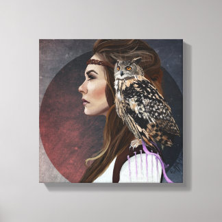 Caneva "Lady Owl" Canvas Afdruk