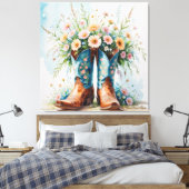 Canevas Bouquet Cowgirl Imprimer | Art mur (Insitu(Chambre))