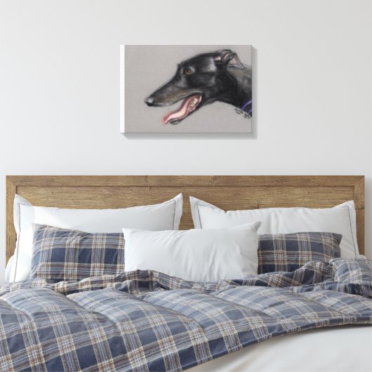Canevas d'art Black Greyhound Chien (Insitu(Chambre))