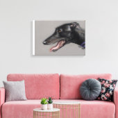 Canevas d'art Black Greyhound Chien (Insitu(Salon))