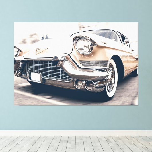 Canevas d'automobile classique ancienne voiture en (Insitu (Plancher de Bois))