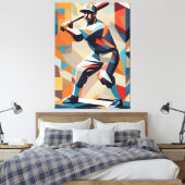 Canevas du joueur de baseball (Insitu(Chambre))