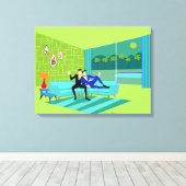 Canevas Retro Romantique Gay Couple Étitré (Insitu (Plancher de Bois))