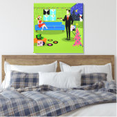 Canevas Retro Urbain De Noël Couple Étitré (Insitu(Chambre))