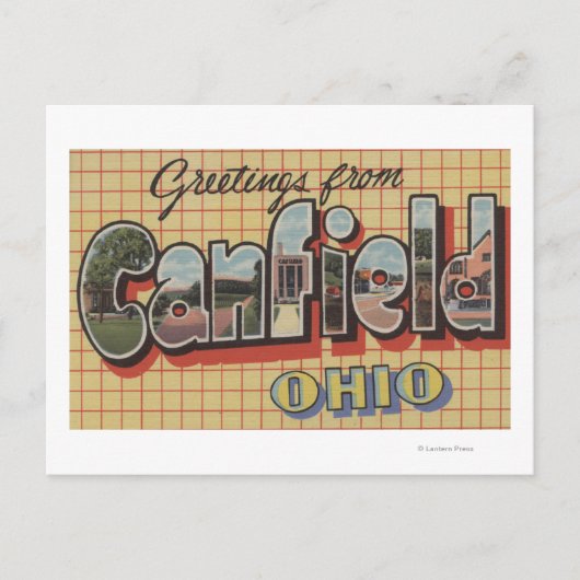 Canfield, Ohio - Large Letter Scenes Briefkaart (Voorkant)