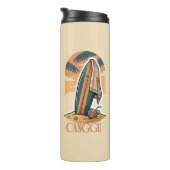 Canggu Sunset Surf – Vintage Tropische Strand Sfee Thermosbeker (Geroteerd rechts)