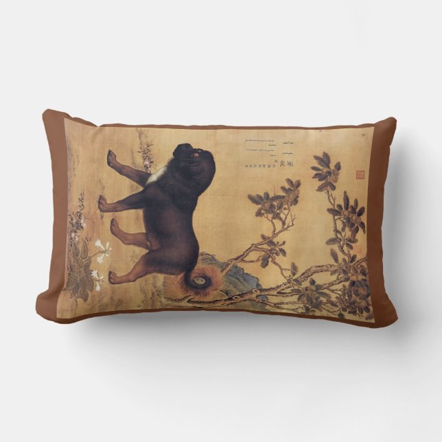 Cangni 苍 猊 ~ Tibetan Mastiff ~Giuseppe Castiglione Kussen (Voorkant)