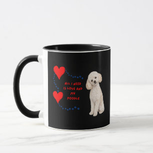 Caniche Blanc Adorable   Mug Caniche Photoréaliste