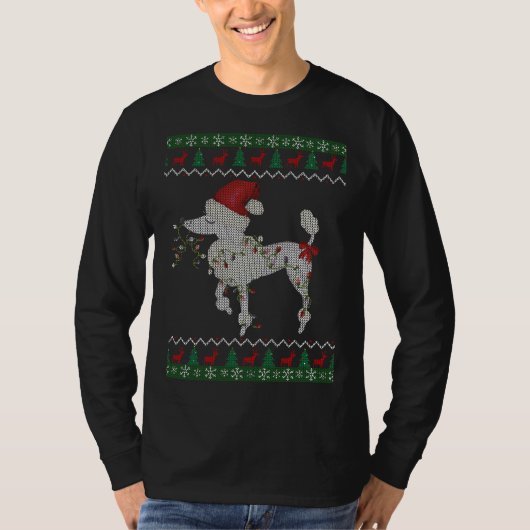 Caniche de Noël Faux Vilain Sweat de Noël (Devant)