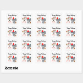 Caniche gris Noël #1-2 Stickers (Feuille)