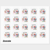 Caniche gris Noël #2-3 Stickers (Feuille)