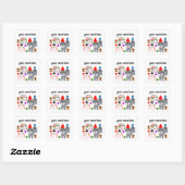 Caniche gris Noël #2-4 Stickers (Feuille)