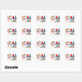 Caniche gris Noël #2 Stickers (Feuille)
