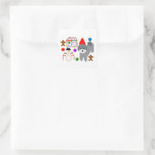 Caniche gris Noël #2 Stickers (Sac)