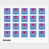 Caniche gris Valentine #1-3 Stickers (Feuille)