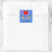 Caniche gris Valentine #1-3 Stickers (Sac)