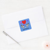 Caniche gris Valentine #1-3 Stickers (Enveloppe)