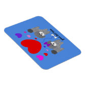 Caniche gris Valentine #1 Magnet (Côté Droit)