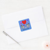 Caniche gris Valentine #3-3 Stickers (Enveloppe)