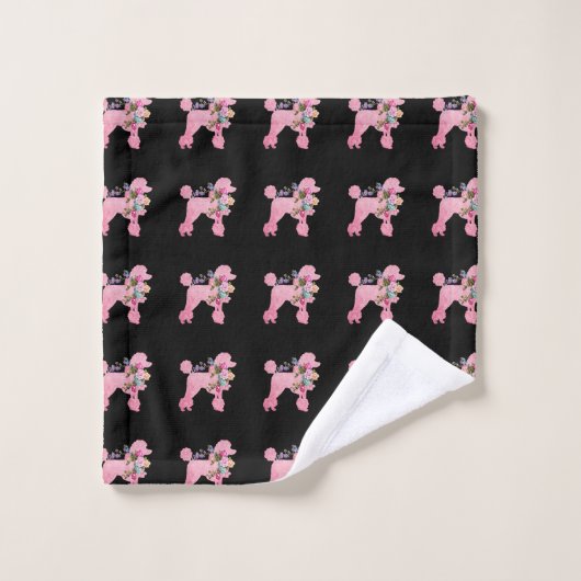 Caniche rose (Gant de toilette)