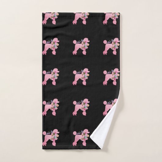 Caniche rose (Serviette à main)