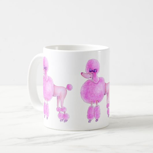 Caniche rose caniche tasse (Devant gauche)