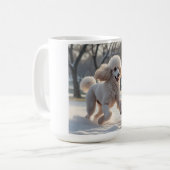 Caniche standard Élégante Mug de café (Devant gauche)