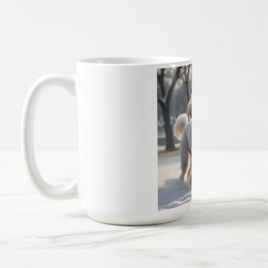 Caniche standard Élégante Mug de café (Gauche)