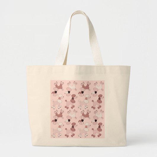 Caniches roses sur le sac de défilé (Devant)