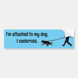 Canicross - Gehecht aan My Dog GSD Bumpersticker