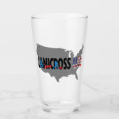 Canicross USA Map Pint Glass Glas (Voorkant)
