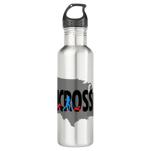 Canicross USA Map Water Bottle Waterfles (Voorkant)