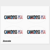 Canicross USA Ovale Sticker (Vel)