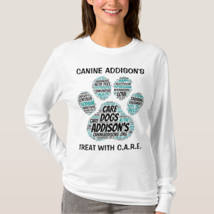 Canine Addison's Paw-T-shirt met lange mouwen T-shirt