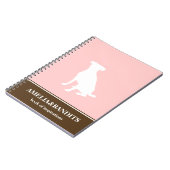 Canine animal de compagnie silhouette rose journal (Côté gauche)