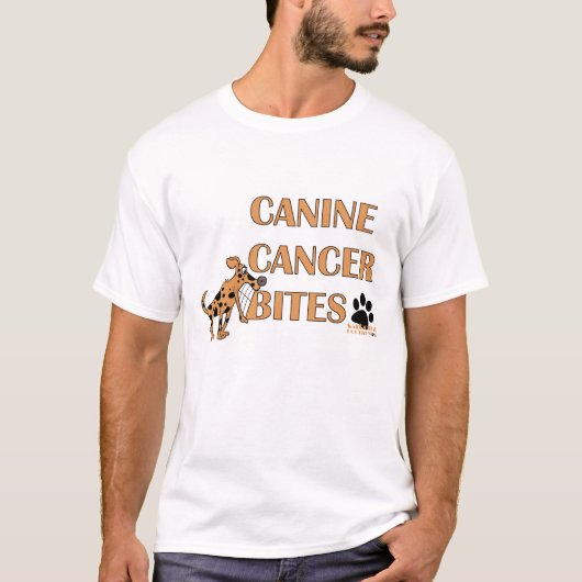 Canine Cancer Bites T-shirt (Voorkant)
