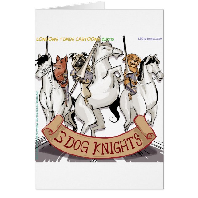 Canine Chivaly Drôle Carton (Devant)