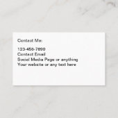 Canine Dog Trainer Carte de visite moderne (Dos)