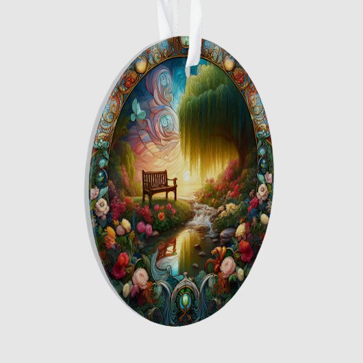 Canine enchantée sur des persiennes en céramique c (devant)