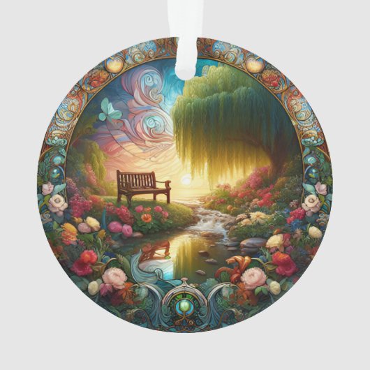 Canine enchantée sur des persiennes en céramique c (dos)