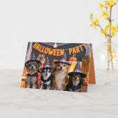 Canine Halloween Party Invitation (Fleur jaune)