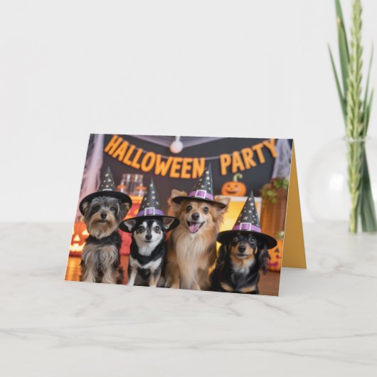 Canine Halloween Party Uitnodiging (Voorkant)