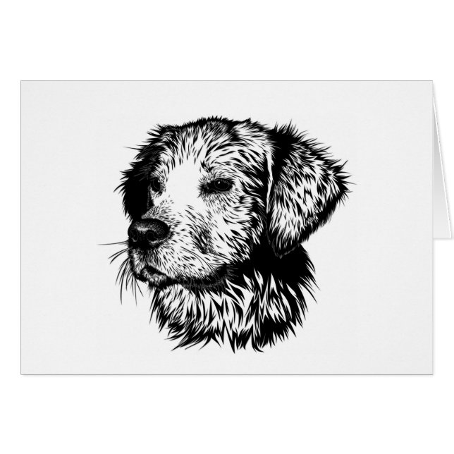 Canine Head schets (Voorkant Horizontaal)