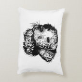 Canine Head schets Accent Kussen (Achterkant (Verticaal))