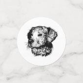 Canine Head schets Confetti (Kleine voorkant)