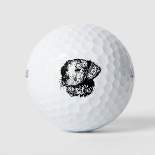 Canine Head schets Golfballen (Voorkant)
